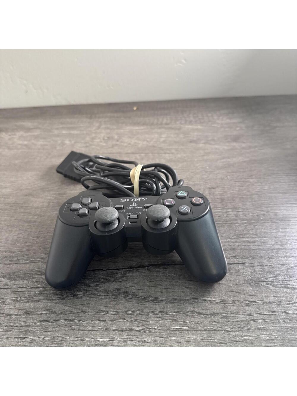 PlayStation 2 PS2 OEM Sony DualShock 2 Controller Black Authentic Tested